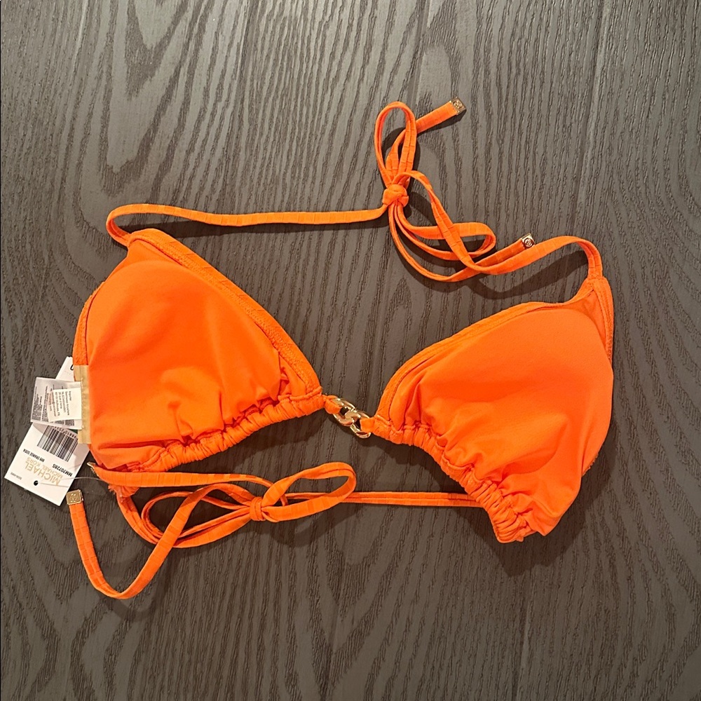 Michael Kors Orange Ribbed String Bikini Set - Picture 9 of 9